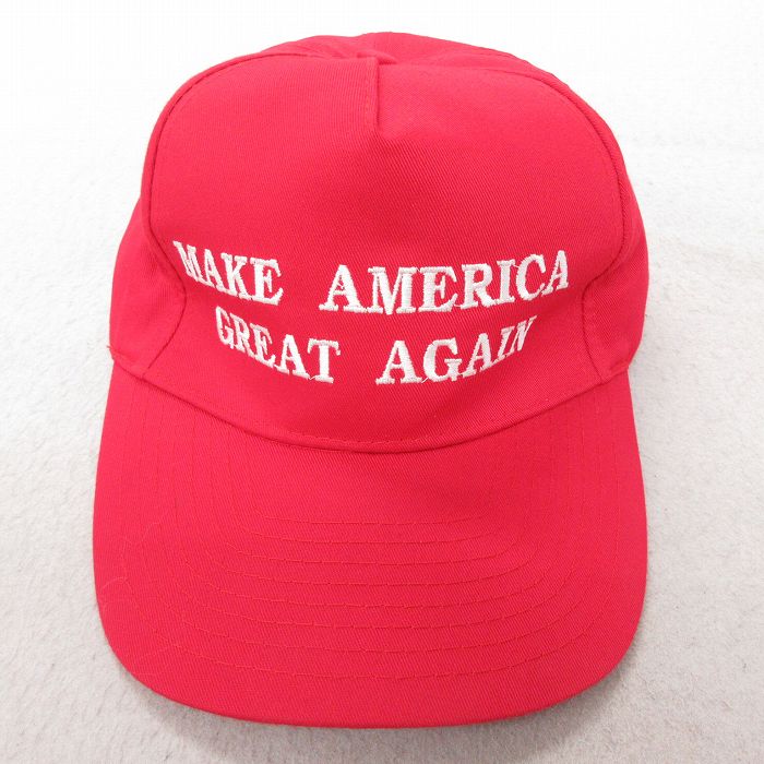 中古 キャップ MAKE AMERICA GREAT AGAIN 刺繍 赤 レッド 25jul23