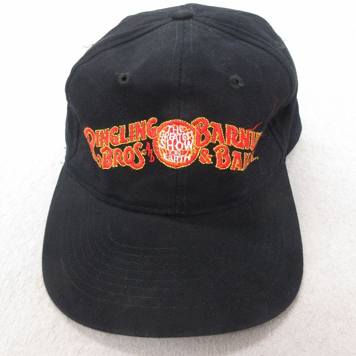 中古 キャップ RINGLING 刺繍 コットン 黒 ブラック 25jul23