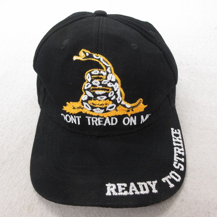 中古 キャップ ヘビ 刺繍 黒 ブラック 25jul23