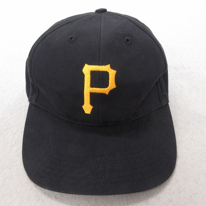 中古 キャップ MLB ピッツバーグパイレーツ 刺繍 コットン 黒 ブラック メジャーリーグ ベースボール 野球 25jul23