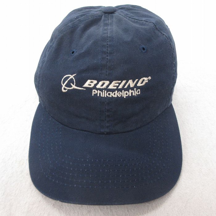 中古 キャップ ボーイング 刺繍 コットン 紺 ネイビー 【spe】 25jul23