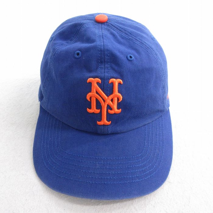 【50%OFF】中古 キャップ MLB ニューヨークメッツ 刺繍 青 ブルー メジャーリーグ ベースボール 野球 25jul28