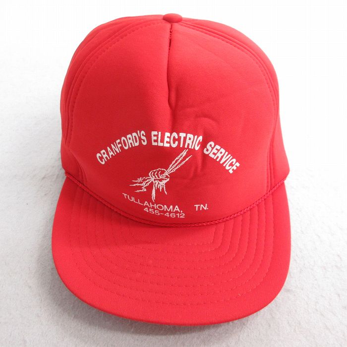 中古 キャップ 90年代 90s CRANFORDS 赤 レッド 25jul28