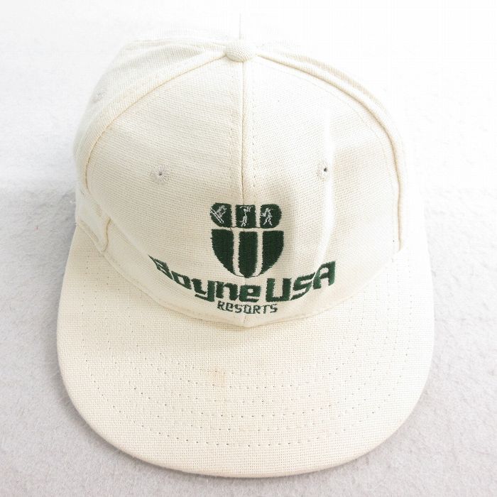 中古 キャップ 00年代 00s Boyne USA 刺繍 コットン カナダ製 生成り 25jul28