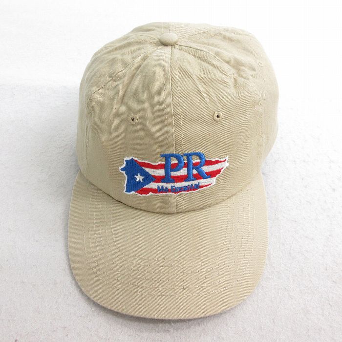【50%OFF】中古 キャップ PR 刺繍 コットン ベージュ カーキ 25jul28