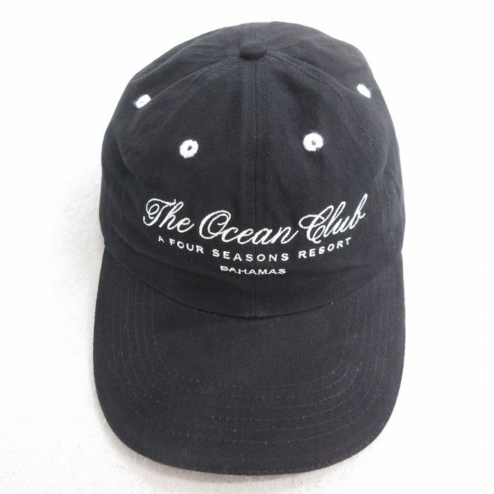 中古 キャップ The Ocean Club 刺繍 コットン 黒 ブラック 25jul28