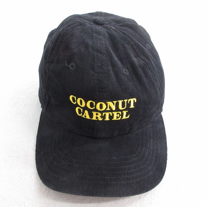 中古 キャップ コーデュロイ COCONUT CARTEL 刺? 黒 ブラック 25jul28