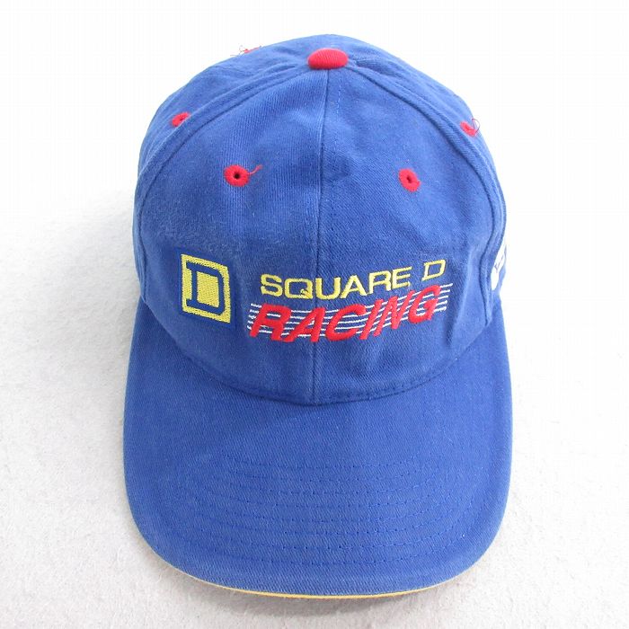 中古 キャップ NASCAR レーシング 刺繍 青他 ブルー 25jul28