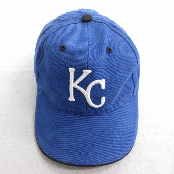 中古 キャップ MLB カンザスシティロイヤルズ 刺繍 コットン 青 ブルー メジャーリーグ ベースボール 野球 25jul28