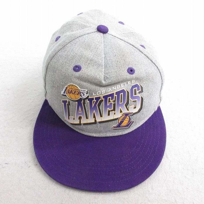 中古 キャップ NBA ロサンゼルスレイカーズ ツートンカラー グレー他 バスケットボール 25jul29