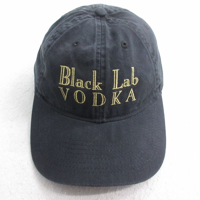 中古 キャップ Black Lab VODKA 刺繍 コットン 黒 ブラック 25jul31