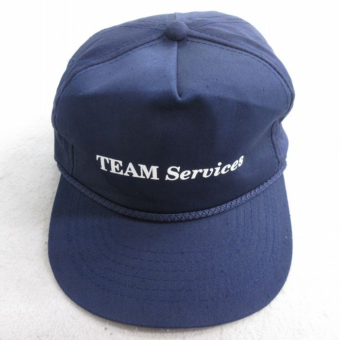 中古 キャップ 00年代 00s TEAM Services 紺 ネイビー 25jul31