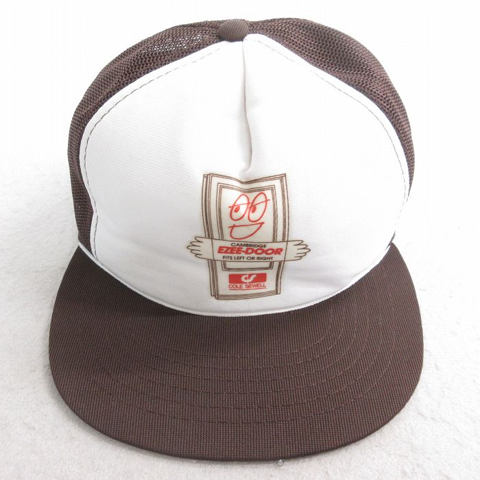 中古 メッシュ キャップ 90年代 90s EZEE DOOR ツートンカラー こげ茶他 ブラウン 25aug01
