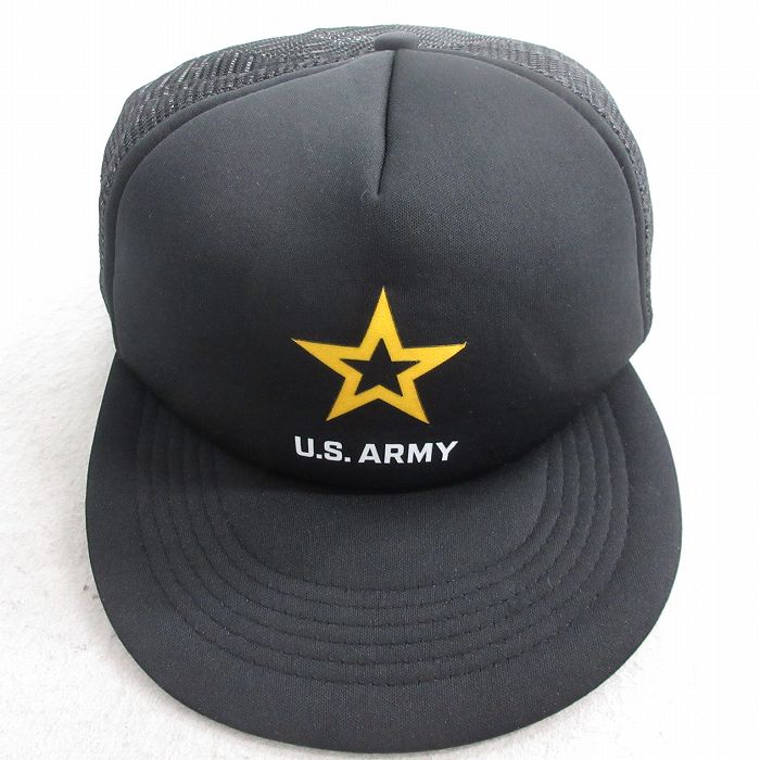 【50%OFF】中古 メッシュ キャップ ミリタリー USアーミー 黒 ブラック 25aug01