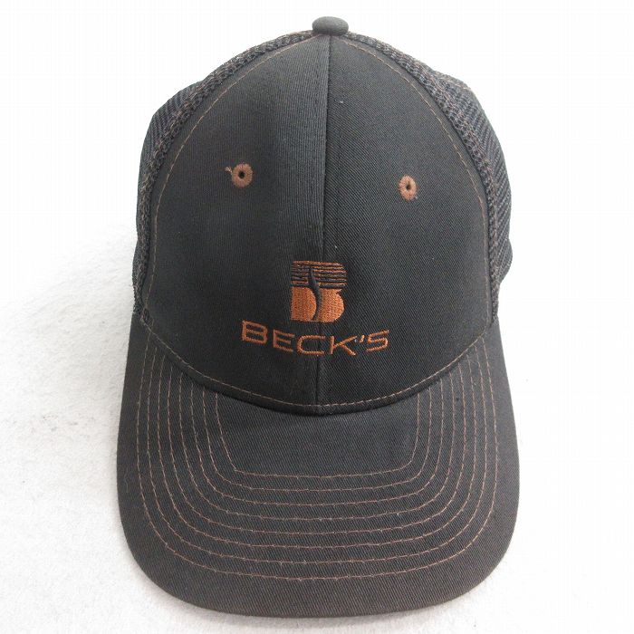 中古 メッシュ キャップ BECKS 黒 ブラック 25aug01