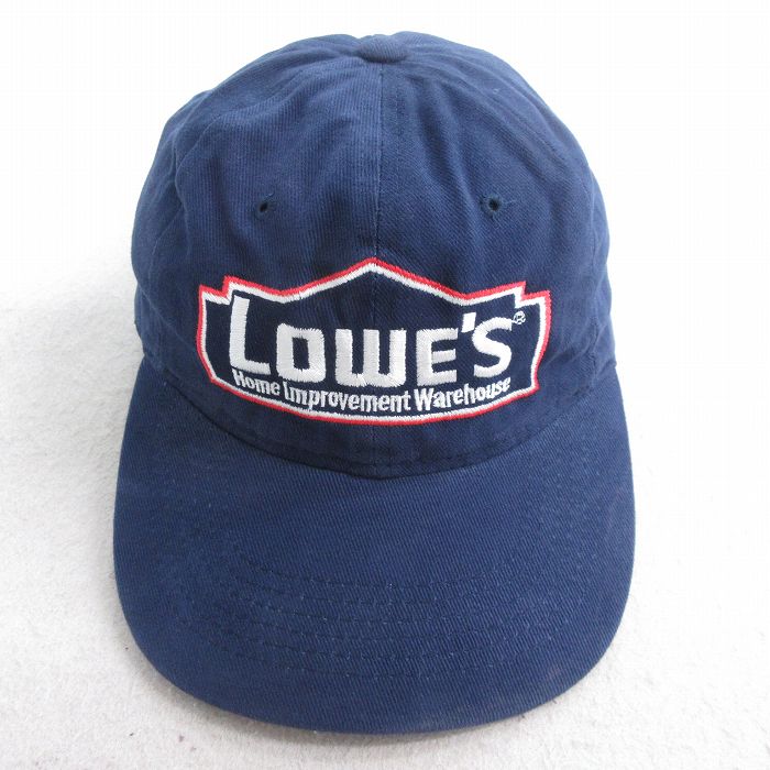 中古 キャップ LOWES 刺繍 コットン 紺 ネイビー 25aug02