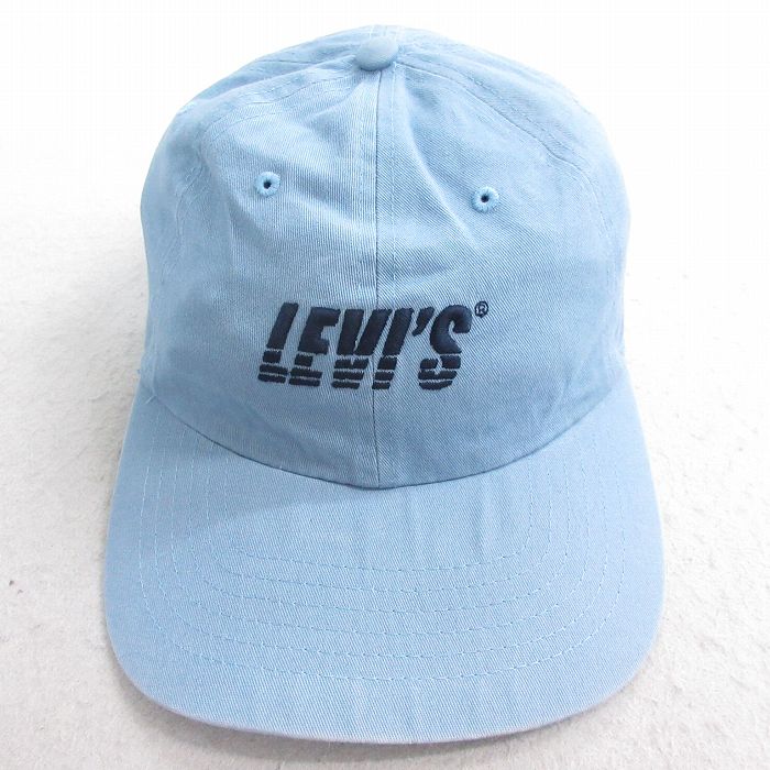 中古 キャップ リーバイス Levis 刺繍 コットン 薄紺 ネイビー 25aug02