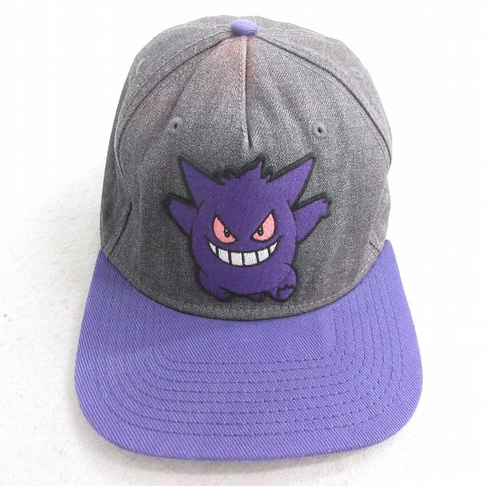中古 キャップ アニメ ポケットモンスター ゲンガー ツートンカラー 濃グレー他 25aug02