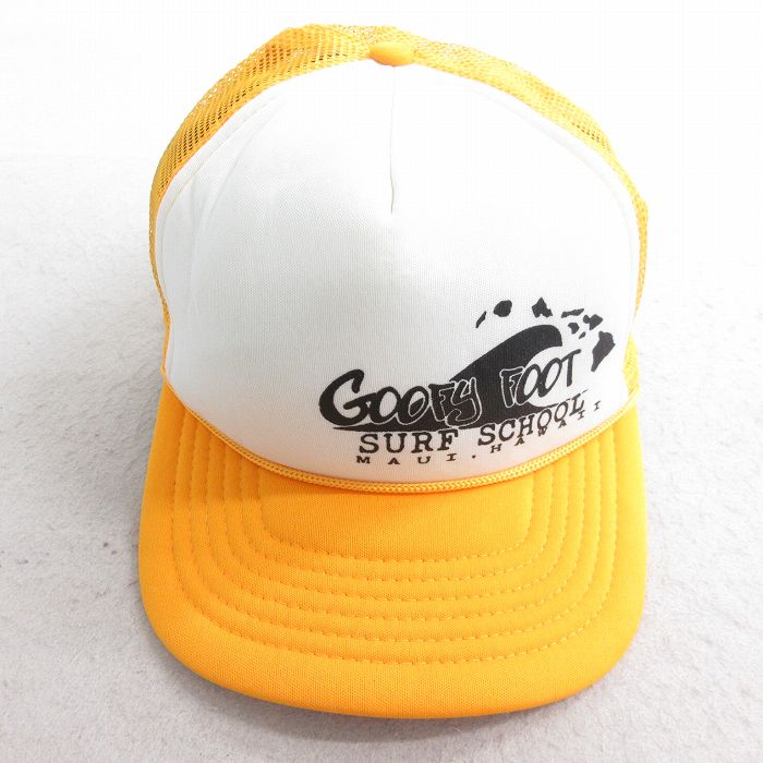 中古 メッシュ キャップ GOOFY FOOT ツートンカラー 黄他 イエロー 25aug04