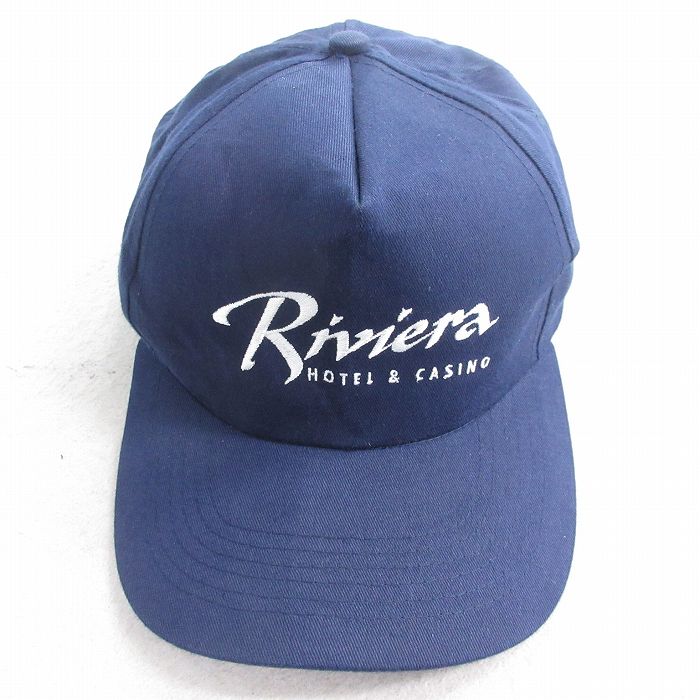中古 キャップ Riviera 刺繍 コットン 紺 ネイビー 25aug04
