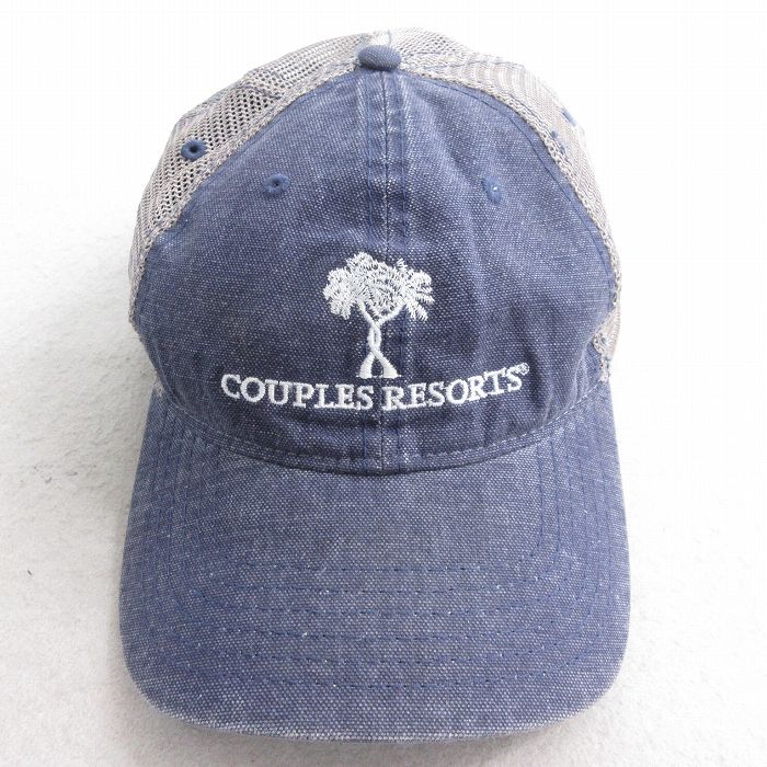 【50%OFF】中古 メッシュ キャップ COUPLES RESPORTS 刺繍 ツートンカラー 紺他 ネイビー 25aug04