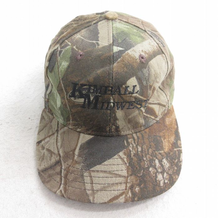 中古 キャップ 90年代 90s KIMBALL 刺繍 リアルツリー USA製 茶他 ブラウン 迷彩 【spe】 25aug04