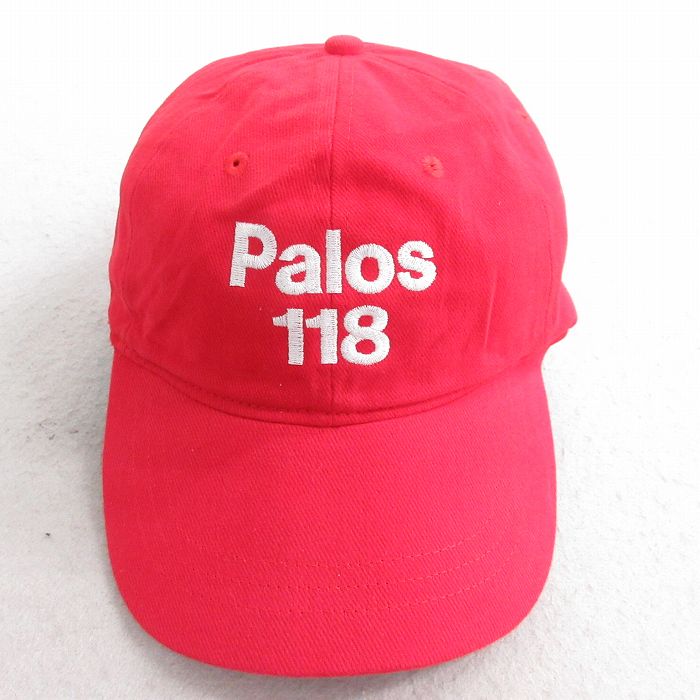 中古 キャップ Palos 118 刺繍 コットン 赤 レッド 25aug04