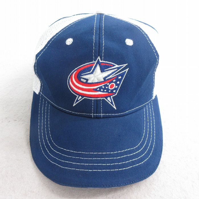 中古 メッシュ キャップ コロンバスブルージャケッツ 紺他 ネイビー 25aug04