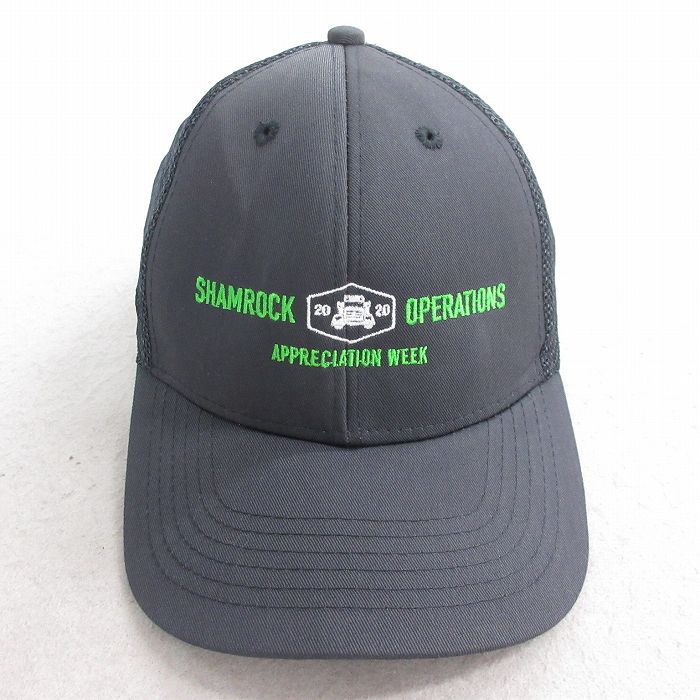 【50%OFF】中古 メッシュ キャップ SHAMROCK 濃グレー 25aug04