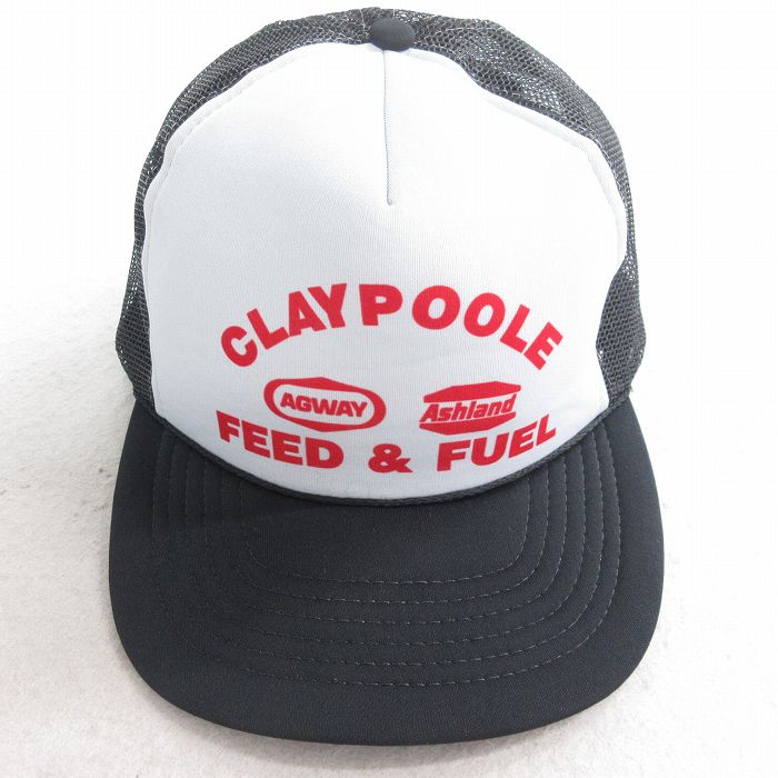 中古 メッシュ キャップ 90年代 90s CLAYPOOLE ツートンカラー 黒他 ブラック 25aug04