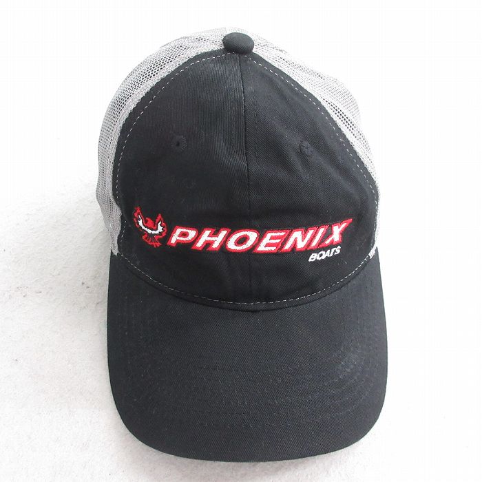 中古 メッシュ キャップ PHOENIX 刺繍 ツートンカラー 黒他 ブラック 25aug04