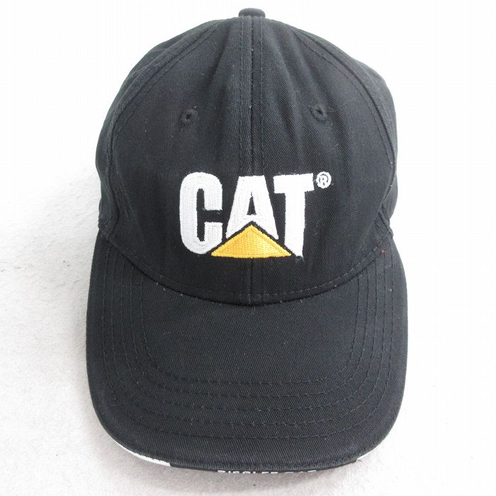 【20%OFF】中古 キャップ CAT 刺繍 コットン 黒 ブラック 25aug05