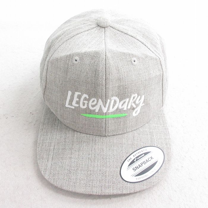 中古 キャップ LEGENDARY 刺繍 グレー 25aug05