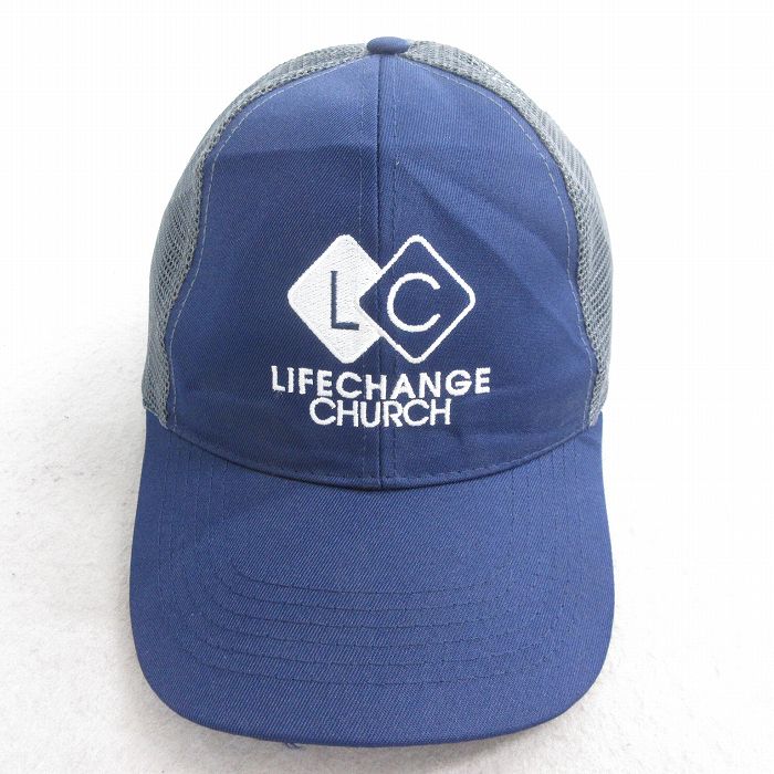 【50%OFF】中古 メッシュ キャップ LC 刺? ツートンカラー 紺他 ネイビー 25aug07