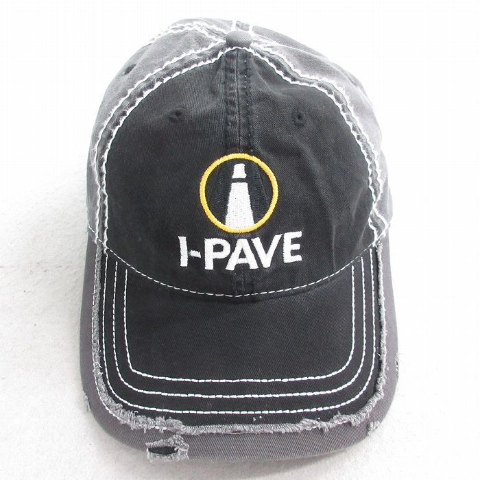 中古 OOTO キャップ I-PAVE 刺繍 ツートンカラー コットン 黒他 ブラック 25aug07