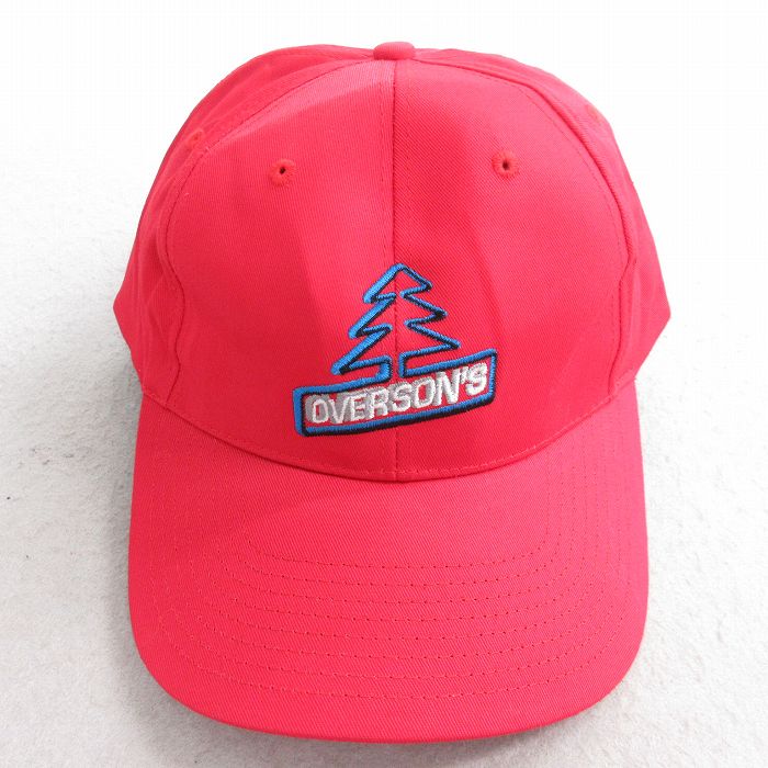 【20%OFF】中古 キャップ OVERSONS 刺繍 コットン 赤 レッド 25aug07