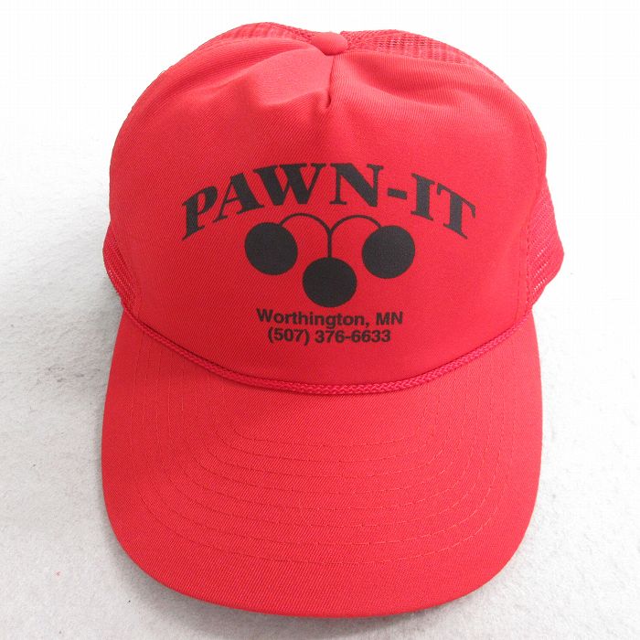 中古 メッシュ キャップ 90年代 90s PAWIN IT 赤 レッド 25aug07