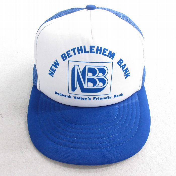 中古 メッシュ キャップ NBB ツートンカラー 青他 ブルー 25aug07