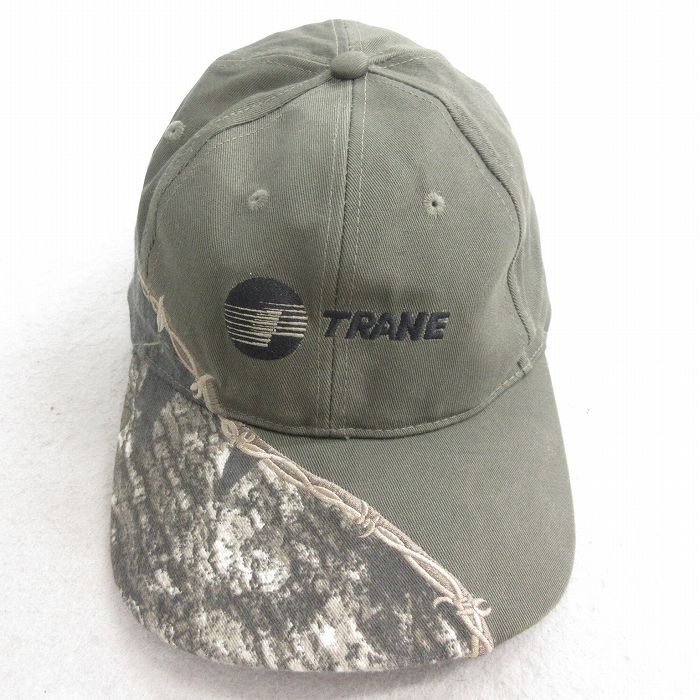 【20%OFF】中古 キャップ TRANE 刺繍 コットン 濃緑他 グリーン 25aug08