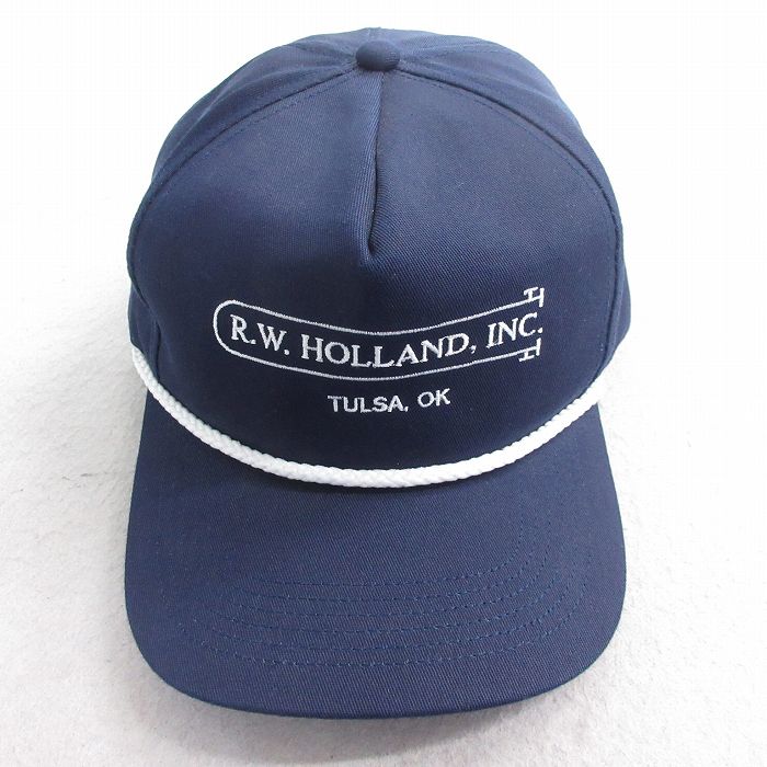 中古 キャップ 90年代 90s HOLLAND 刺繍 USA製 紺 ネイビー 25aug08