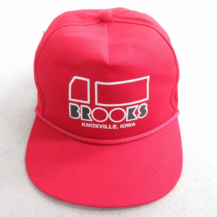 中古 キャップ BROOKS コットン 赤 レッド 25aug08