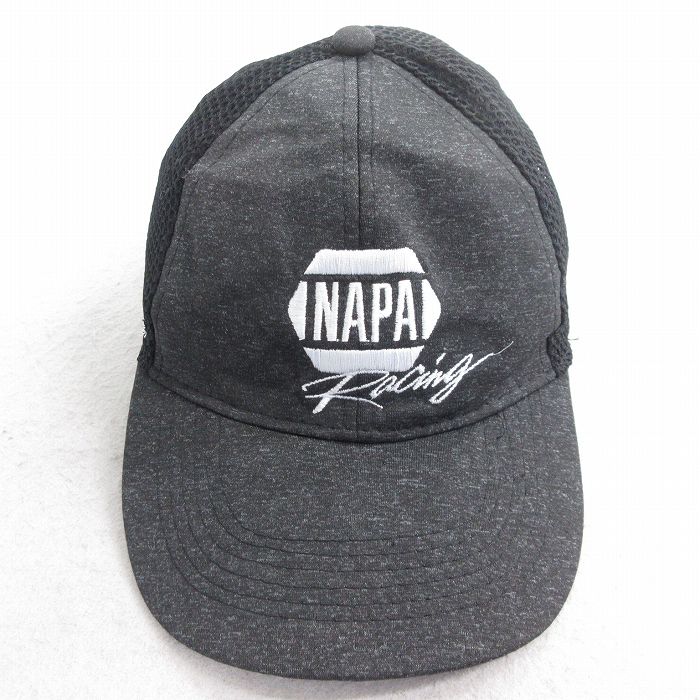 【50%OFF】中古 メッシュ キャップ NAPA レーシング 刺繍 黒 ブラック 霜降り 25aug08