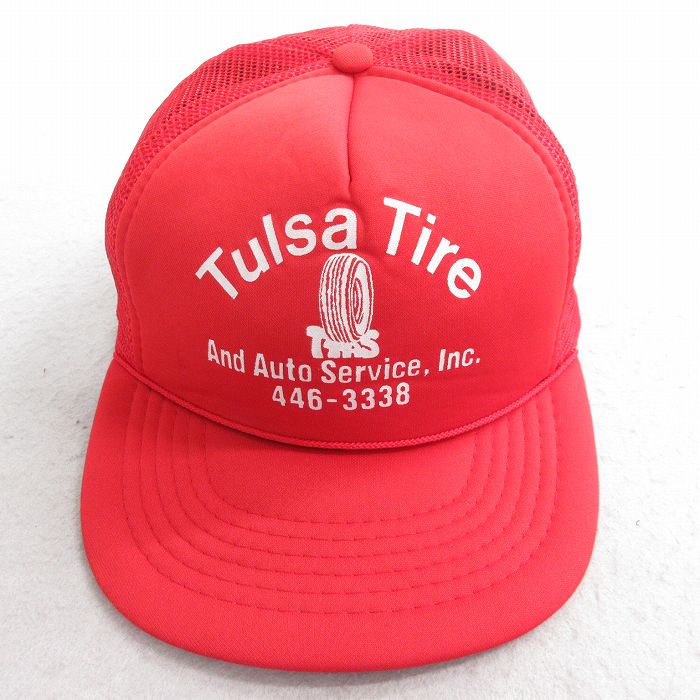中古 メッシュ キャップ Tulsa タイヤ 赤 レッド 25aug08