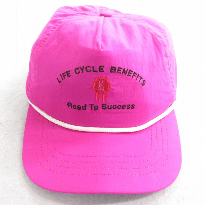 【20%OFF】中古 キャップ 80年代 80s LIFE CYCLE 濃ピンク 25aug08