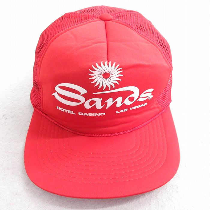 中古 メッシュ キャップ 90年代 90s Sands 赤 レッド 25aug09