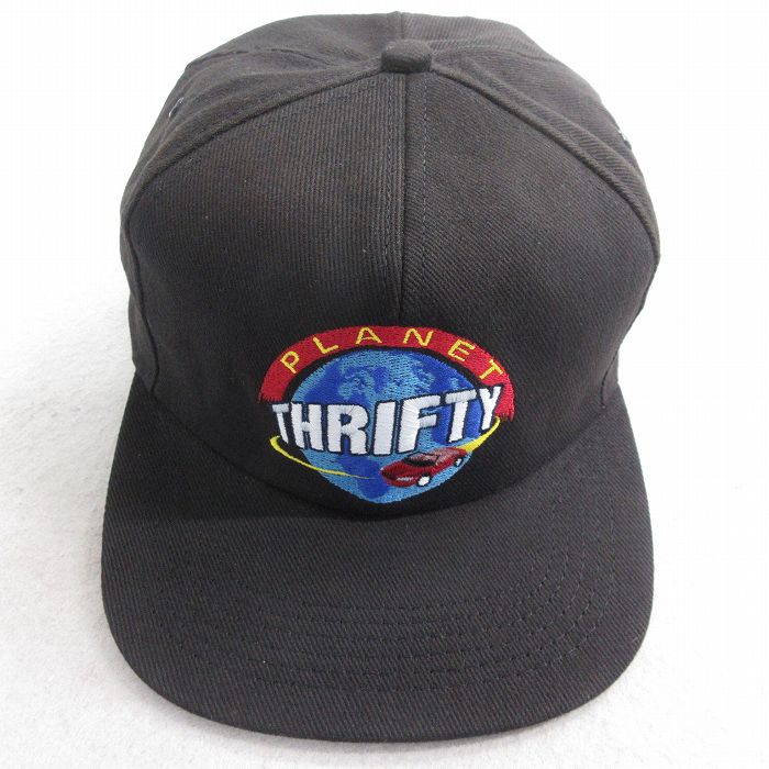 中古 キャップ 90年代 90s THRIFTY 車 刺繍 USA製 黒 ブラック 25aug09