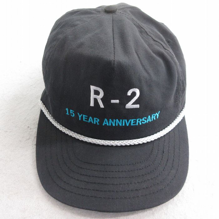 【20%OFF】中古 キャップ 80年代 80s R-2 刺? USA製 黒 ブラック 25aug09