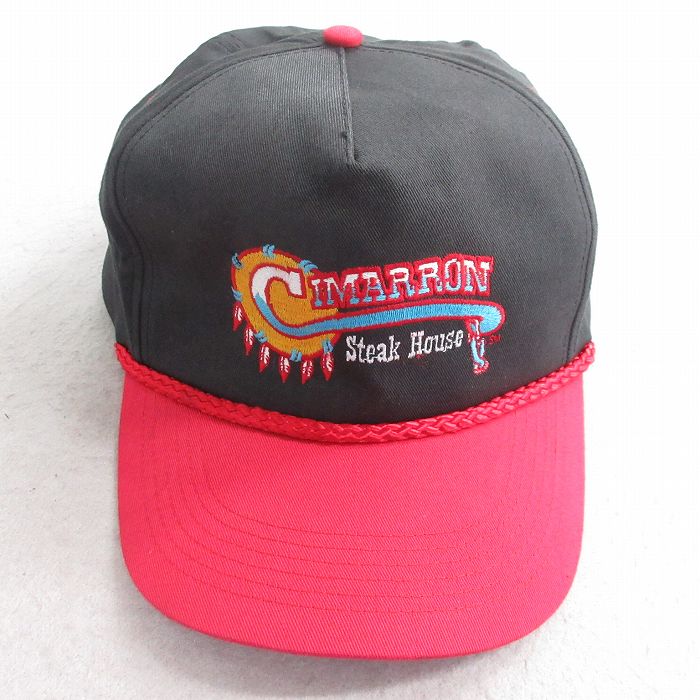【50%OFF】中古 キャップ CIMARRON 刺? ツートンカラー 黒他 ブラック 25aug09