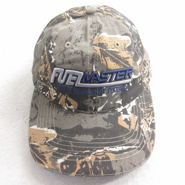 【50%OFF】中古 キャップ FUEL MASTER 刺? 茶他 ブラウン 迷彩 25aug09