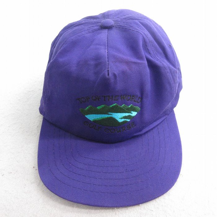 【20%OFF】中古 キャップ 90年代 90s GOLF COURSE 刺繍 紫 パープル 25aug12